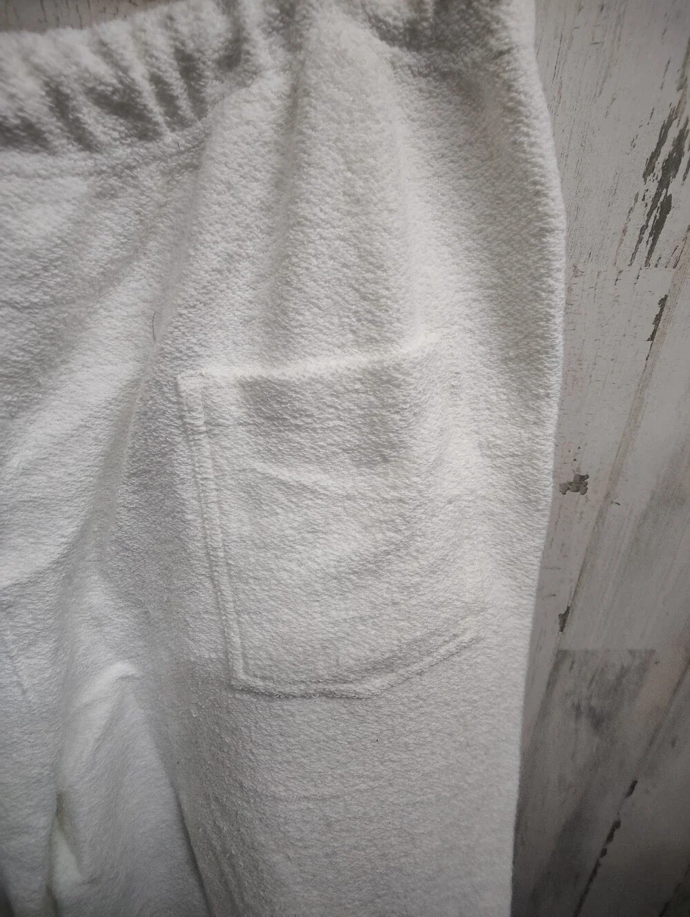 Stateline White French Terry Pants Men's 2XL Heavyweight Longer Length
